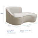 Ver imagem 5 de Kit Divã Recamier Orgânico Marrocos 200cm Lado Direito e 2 Poltronas Amore Linho