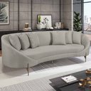 Ver imagem 2 de Sofá Orgânico Cardo 2,82m em Linho com Pés de Metal