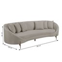 Ver imagem 3 de Sofá Orgânico Cardo 2,82m em Linho com Pés de Metal
