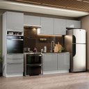 Ver imagem 1 de Armário de Cozinha Completa 340cm Branco/Cinza Lux Madesa 01