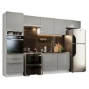 Ver imagem 3 de Armário de Cozinha Completa 340cm Branco/Cinza Lux Madesa 01