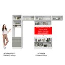 Ver imagem 6 de Armário de Cozinha Completa 340cm Branco/Cinza Lux Madesa 01