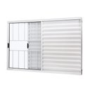 Ver imagem 3 de Janela de Alumínio Veneziana 100x120cm 3 Folhas com Grade e Vidro Liso Slim Modular Ramassol Branco