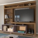 Ver imagem 2 de Estante para Tv até 55 Polegadas Cinema 2 Portas Mel/cacau - Panorama Móveis