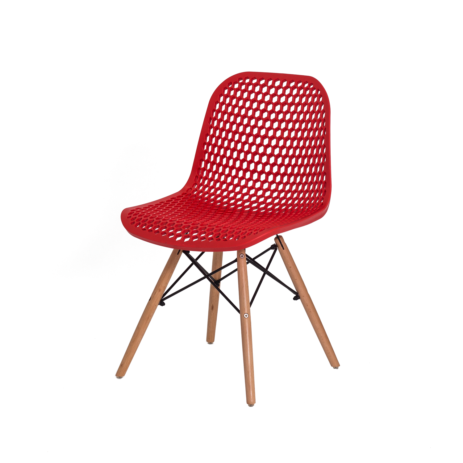 Cadeira Charles Eames Colmeia Eiffel Dkr Vermelho
