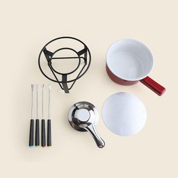 Aparelho de Fondue Daily Cerâmica Vermelho com 8 Peças - A\casa - 2