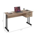 Ver imagem 2 de Mesa Escrivaninha Home Office Ecos 100 cm 2 Gavetas Madri