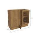 Ver imagem 4 de Balcão de Canto Reto Celeste Kappesberg 100% Mdf 1 Porta Nogueira/azul 98cm