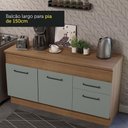 Ver imagem 5 de Balcão de Pia 150 Cm 2 Portas e 2 Gavetas Rustic/cinza