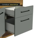 Ver imagem 6 de Balcão de Pia 150 Cm 2 Portas e 2 Gavetas Rustic/cinza