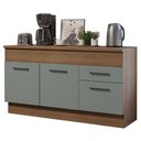 Ver imagem 1 de Balcão de Pia 150 Cm 2 Portas e 2 Gavetas Rustic/cinza