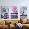 Kit 3 Quadros Paris França Moldura:branca - 7