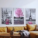 Ver imagem 7 de Kit 3 Quadros Paris França Moldura:branca