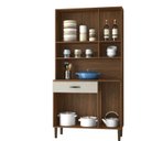 Ver imagem 2 de Armário de Cozinha 6 Portas 1 Gaveta Golden Branco/Nogueira/Off White