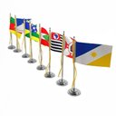 Ver imagem 2 de Mini Bandeira Mesa Amazonas Mastro 15 cm Poliéster