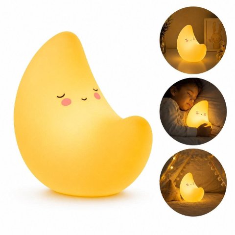 Luminaria Lua LED Abajur Infantil Luz Noturna Mesa Decoracao Cabeceira Quarto Bebe Crianca Luz Suave
