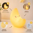 Ver imagem 3 de Luminaria Lua LED Abajur Infantil Luz Noturna Mesa Decoracao Cabeceira Quarto Bebe Crianca Luz Suave