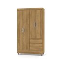 Ver imagem 3 de Guarda-roupa Ideal 4 Portas Nature 2 Gavetas Corrediças Metálicas 2 Cabideiros
