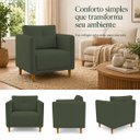 Ver imagem 6 de Kit 2 Poltronas Aviv para Sala Escritório Recepção Luxo Linho Verde Premium Easy Clean