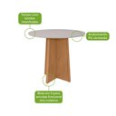 Ver imagem 5 de Conjunto Sala de Jantar Mesa Celebrare Tampo Vidro Redondo 100 Tampo Vidro Off White com 4 Cadeiras