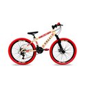 Ver imagem 1 de Bicicleta Grau Aro 26 21 Marchas Colli Bege/vermelho