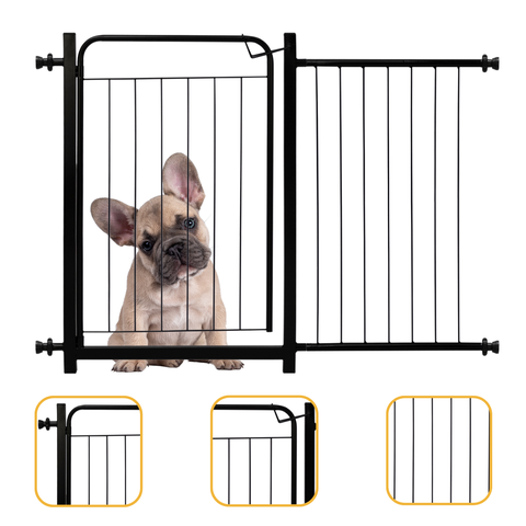 Portão Pet Preto Proteção Criança Bebê Cachorro Cão com Extensor 40cm Itagold