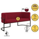 Ver imagem 5 de Sofá Namoradeira 2 Lugares Moderna Base Metal Black Balaqui Marsala