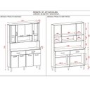 Ver imagem 4 de Armário de Cozinha 8 Portas 2 Gavetas Golden Branco/Nogueira/Off White