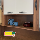 Ver imagem 7 de Armário de Cozinha 8 Portas 2 Gavetas Golden Branco/Nogueira/Off White