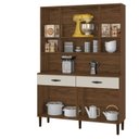 Ver imagem 2 de Armário de Cozinha 8 Portas 2 Gavetas Golden Branco/Nogueira/Off White