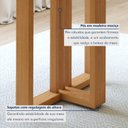 Ver imagem 4 de Mesa de Jantar 6 Lugares Tampo Vidro e MDF Tessera Marrom Amêndoa Clean/Off White