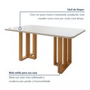 Ver imagem 6 de Mesa de Jantar 6 Lugares Tampo Vidro e MDF Tessera Marrom Amêndoa Clean/Off White