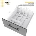 Ver imagem 5 de Balcão para Pia de Cozinha 150cm 2 Portas 4 Gavetas Juno Cinza