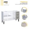 Balcão para Pia de Cozinha 150cm 2 Portas 4 Gavetas Juno  - 2