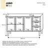 Balcão para Pia de Cozinha 150cm 2 Portas 4 Gavetas Juno  - 4