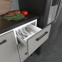 Ver imagem 6 de Balcão para Pia de Cozinha 150cm 2 Portas 4 Gavetas Juno Cinza