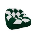 Ver imagem 1 de Poltrona Paloma Escritório Sala Pé Plástico Suede Verde e Suede Branco - Dominic Decor