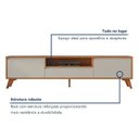 Ver imagem 6 de Conjunto Painel + Rack Vertex Painel Naturalle Rack Off White/Naturalle Mavaular