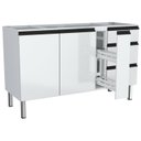 Ver imagem 6 de Balcão para Pia 150cm em Aço 2 Portas 3 Gavetas Gaia