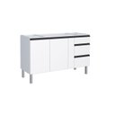 Ver imagem 1 de Balcão para Pia 150cm em Aço 2 Portas 3 Gavetas Gaia