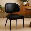 Ver imagem 2 de Cadeira de Jantar Estofada Siena Design Italiano Encosto Flutuante C/ Espuma Alta Densidade - Preto