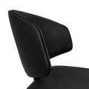 Ver mais imagens de Cadeira de Jantar Estofada Siena Design Italiano Encosto Flutuante C/ Espuma Alta Densidade - Preto