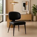 Ver imagem 4 de Cadeira de Jantar Estofada Siena Design Italiano Encosto Flutuante C/ Espuma Alta Densidade - Preto