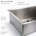 Ver imagem 4 de Cuba Aço Inox Gourmet Premium Pia Cozinha Profissional 60x40 C/acessórios Cozix