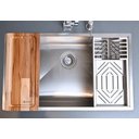 Ver imagem 6 de Cuba Aço Inox Gourmet Premium Pia Cozinha Profissional 60x40 C/acessórios Cozix