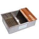 Ver imagem 1 de Cuba Aço Inox Gourmet Premium Pia Cozinha Profissional 60x40 C/acessórios Cozix