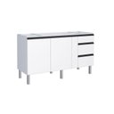 Ver imagem 3 de Balcão para Pia 160cm em Aço 2 Portas 3 Gavetas Gaia 