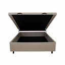 Ver imagem 4 de Cama Box Bau Casal Sintetico Premium Santo Box 47x138x188:bege