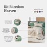 Kit Edredom Heaven Dupla Face com Fronha Solteiro 02 Peças - Tecido Liso Percal 300 Fios 100% Algodã - 4