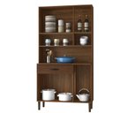 Ver imagem 2 de Armário de Cozinha 6 Portas 1 Gaveta Golden Branco/Nogueira/Off White/Cp- Ripado